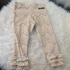 Matilda Jane Multicolor Chevron Ruffle Leggings
